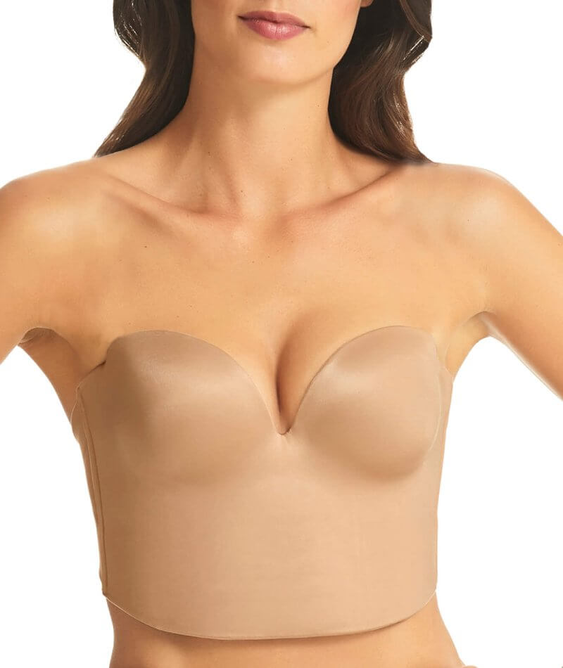 Finelines Refined Low Back Longline Bra - Nude Bras 