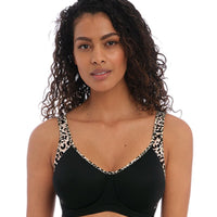 Freya Active Sonic Underwired Moulded Sports Bra - Pure Leopard Black