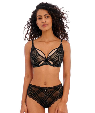 Freya Fatale Underwired High Apex Bra - Noir Swim