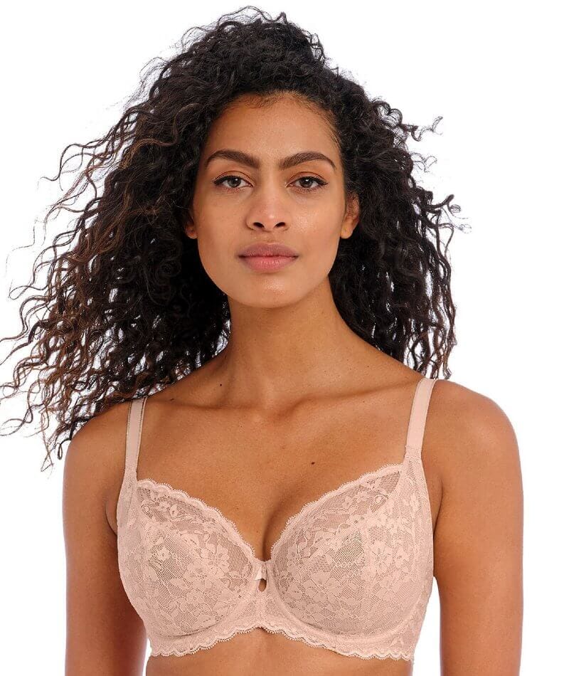 Freya Offbeat Underwired Plunge Bra - Natural Beige - Curvy