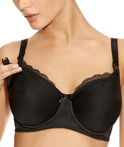 Freya Pure Underwire Moulded Nursing Bra - Black Bras