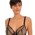 Freya Rose Blossom Underwire Plunge Bra - Black