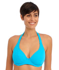 Freya Swim Jewel Cove Underwire Banded Halter Bikini Top - Plain Turquoise Swatch Image