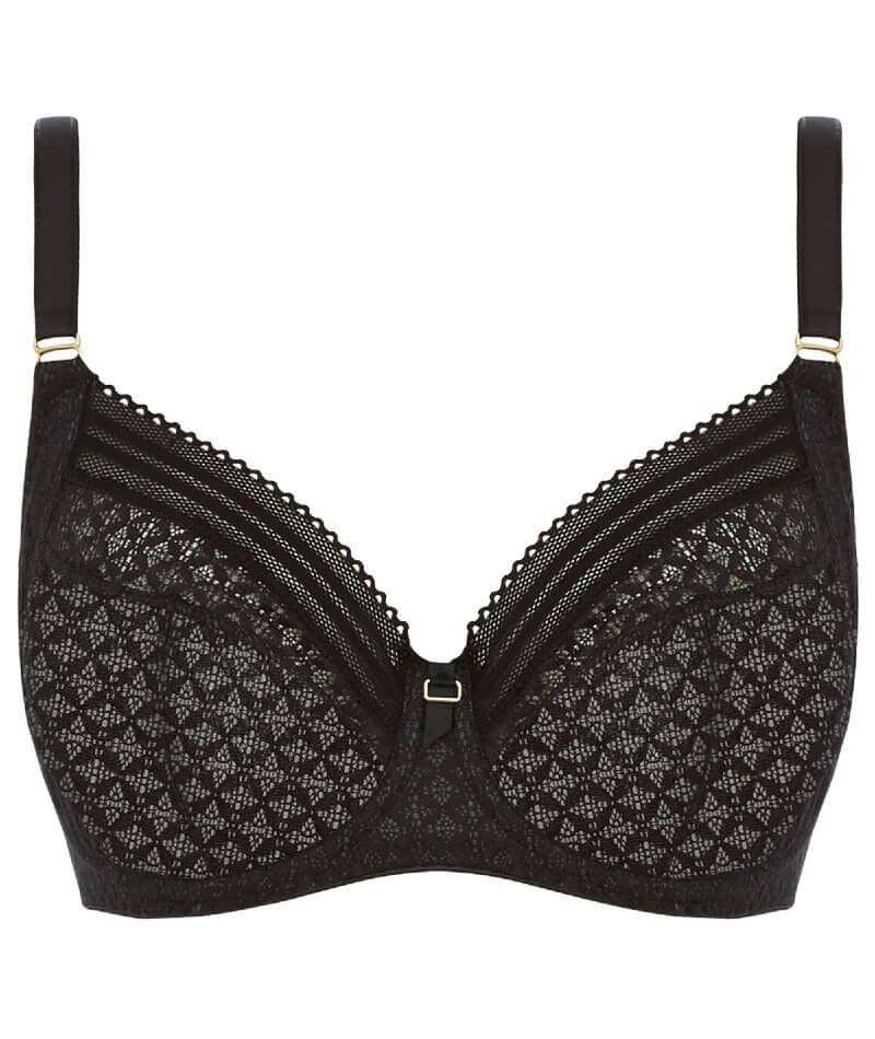 Freya Viva Underwired Side Support Bra - Lace Noir/Black Bras 