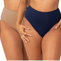 Sloggi Hikini 2 Pack Brief - Blusher Beige/Navy