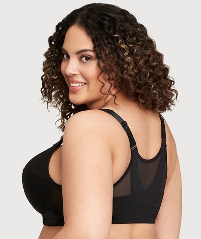 Glamorise MagicLift Front-Closure Posture Back Wire-free Bra - Black Bras