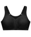 Glamorise MagicLift Front-Closure Posture Back Wire-free Bra - Black Bras