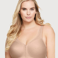 Glamorise Magiclift Front-Closure Posture Back Wire-Free Bra - Cafe