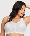 Glamorise MagicLift Front-Closure Posture Back Wire-free Bra - White Bras