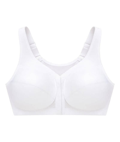 Glamorise MagicLift Front-Closure Posture Back Wire-free Bra - White Bras