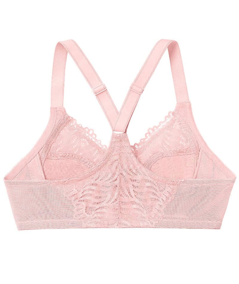 Glamorise Front-Closure T-Back WonderWire Bra - Blush Bras 