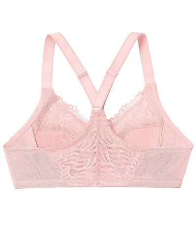 Glamorise Front-Closure T-Back WonderWire Bra - Blush Bras