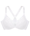 Glamorise Front-Closure T-Back WonderWire Bra - White Bras