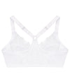 Glamorise Front-Closure T-Back WonderWire Bra - White Bras