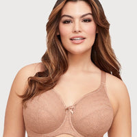 Glamorise Lace Comfort WonderWire Bra - Cappuccino
