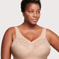 Glamorise Magiclift Cotton Support Wire-Free Bra - Cafe