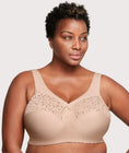 Glamorise Magiclift Cotton Support Wire-Free Bra - Cafe Swatch Image