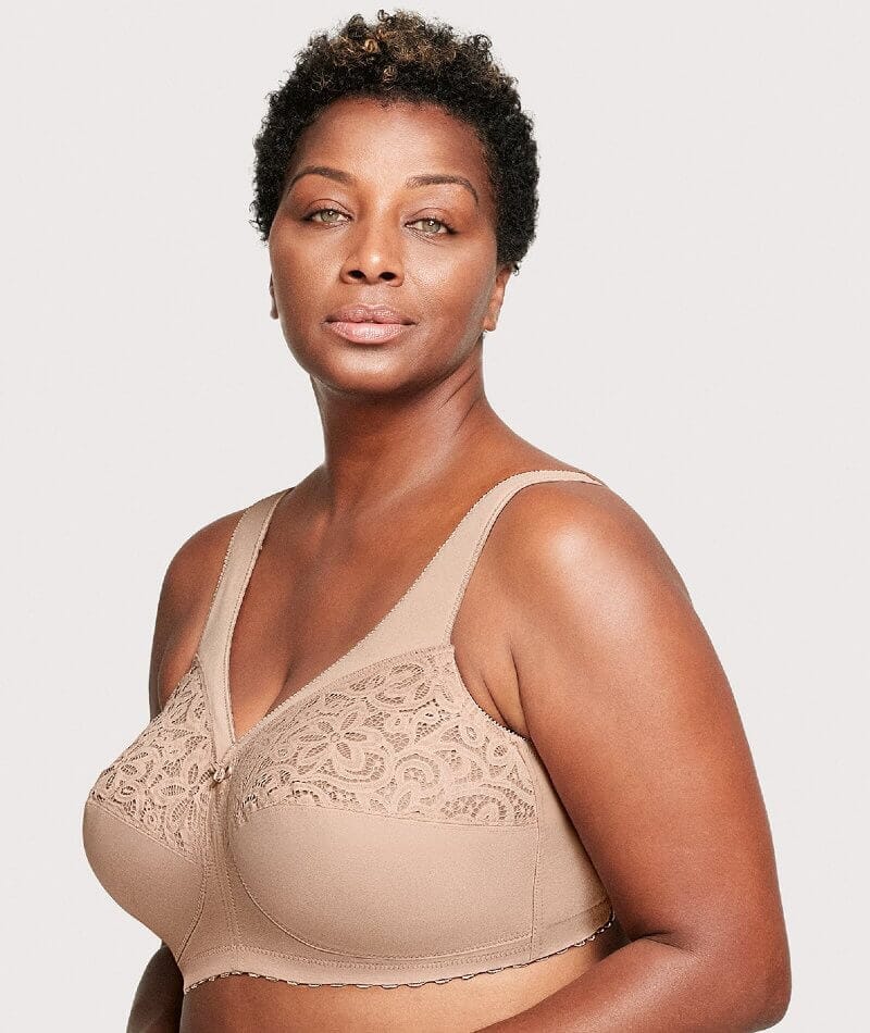 Glamorise MagicLift Cotton Support Wire-free Bra - Cafe Bras 