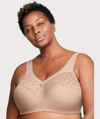 Glamorise MagicLift Cotton Support Wire-free Bra - Cafe Bras