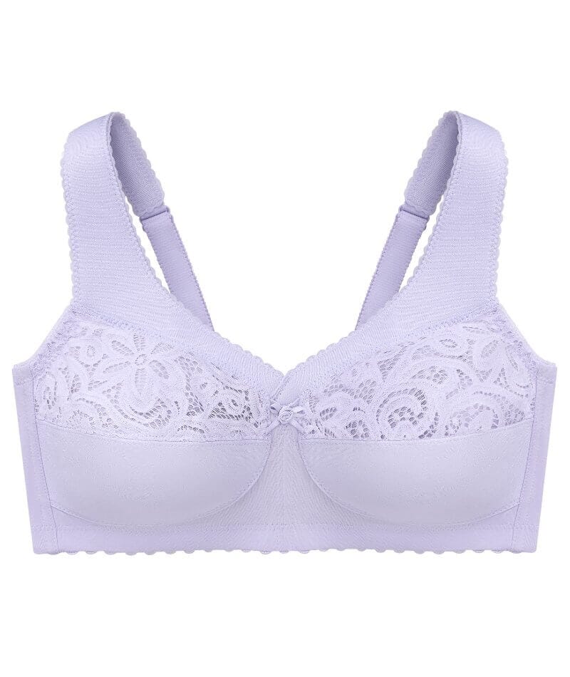 Glamorise MagicLift Cotton Support Wire-free Bra - Lilac Bras 