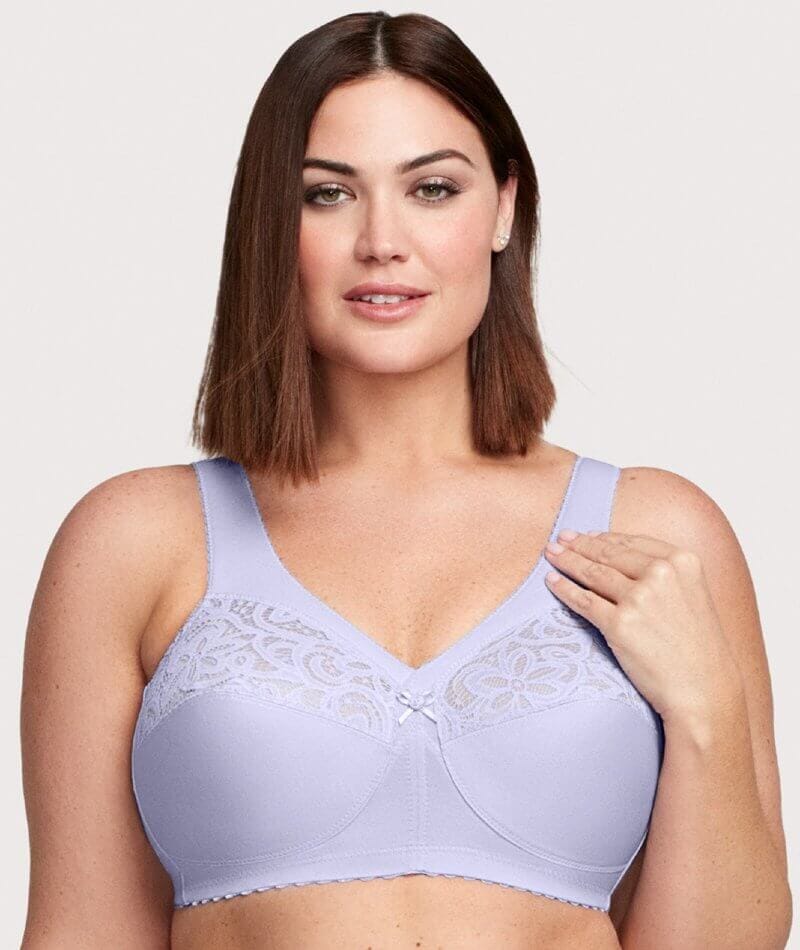 Glamorise Magiclift Cotton Support Wire-Free Bra - Lilac