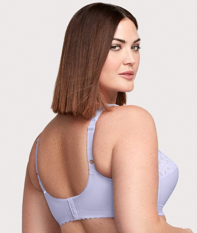 Glamorise Magiclift Cotton Support Wire-Free Bra - Lilac - Curvy