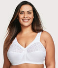 Glamorise Magiclift Cotton Support Wire-Free Bra - White Swatch Image