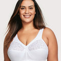 Glamorise Magiclift Cotton Support Wire-Free Bra - White