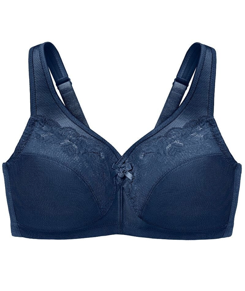 Glamorise MagicLift Minimizer Wire-free Bra - Blue Bras 