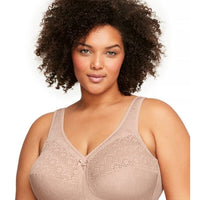 Glamorise Magiclift Moisture Control Wire-Free Bra - Cafe