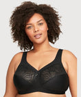 Glamorise Magiclift Natural Shape Support Wire-Free Bra - Black Swatch Image