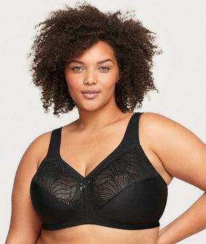 Glamorise Magiclift Natural Shape Support Wire-Free Bra - Black - Curvy