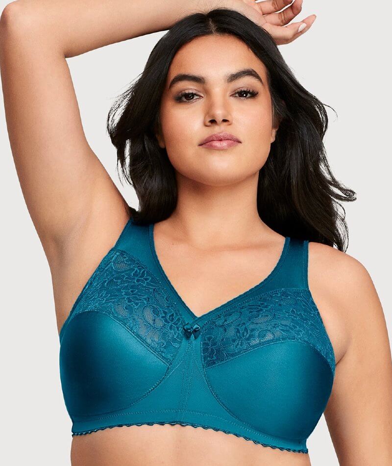 Glamorise Magiclift Original Wire-Free Support Bra - Dark Teal - Curvy