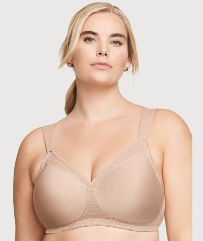 Glamorise MagicLift Seamless Support Wire-free T-Shirt Bra - Cafe Bras