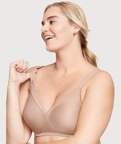 Glamorise MagicLift Seamless Support Wire-free T-Shirt Bra - Cafe Bras