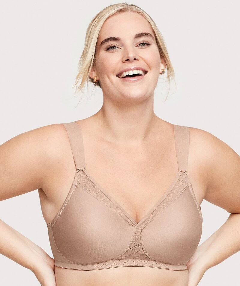 Glamorise Magiclift Seamless Support Wire-Free T-Shirt Bra - Cafe