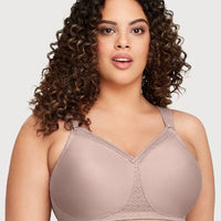 Glamorise Magiclift Seamless Support Wire-Free T-Shirt Bra - Taupe