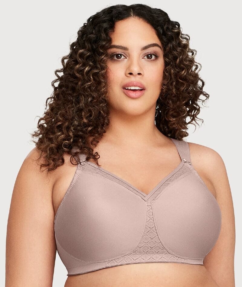 Glamorise MagicLift Seamless Support Wire-free T-Shirt Bra - Taupe Bras 