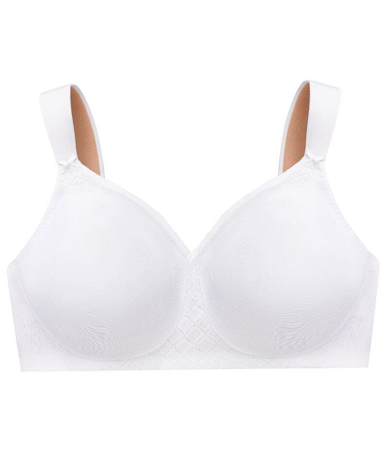 Glamorise MagicLift Seamless Support Wire-free T-Shirt Bra - White Bras 
