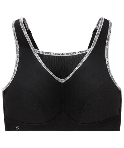 Glamorise No-Bounce Camisole Wire-free Sports Bra - Black Bras