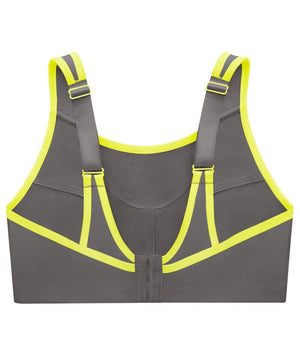 thumbnailGlamorise No-Bounce Camisole Wire-free Sports Bra - Gray/Yellow Bras 