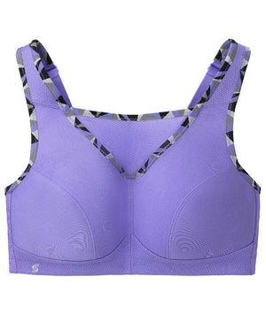 thumbnailGlamorise No-Bounce Camisole Wire-free Sports Bra - Purple Bras 