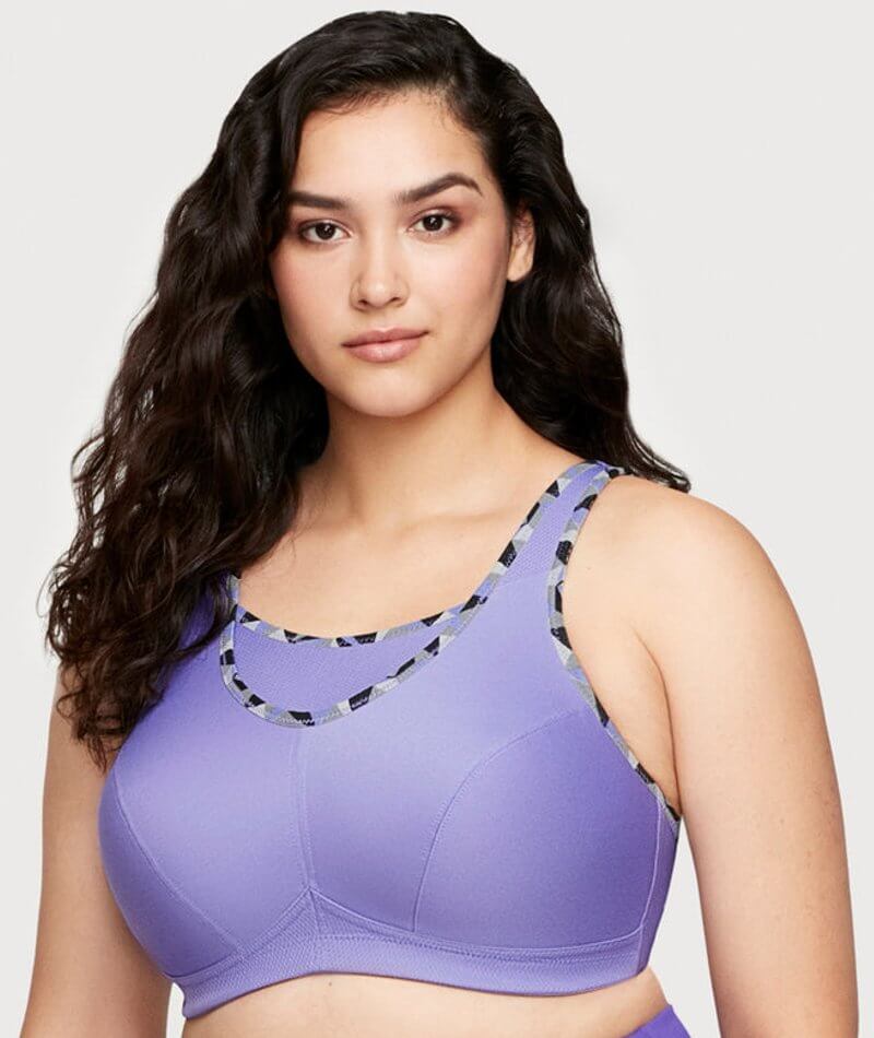 Glamorise No-Bounce Camisole Wire-Free Sports Bra - Purple - Curvy