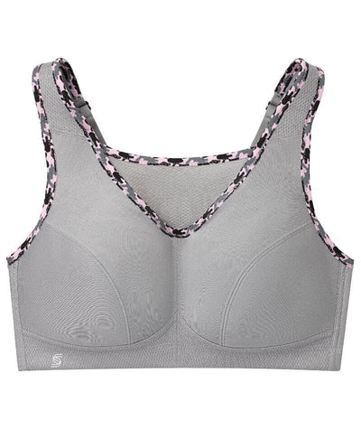 Glamorise No-Bounce Camisole Wire-free Sports Bra - Soft Gray Bras