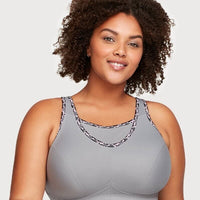 Glamorise No-Bounce Camisole Wire-Free Sports Bra - Soft Gray