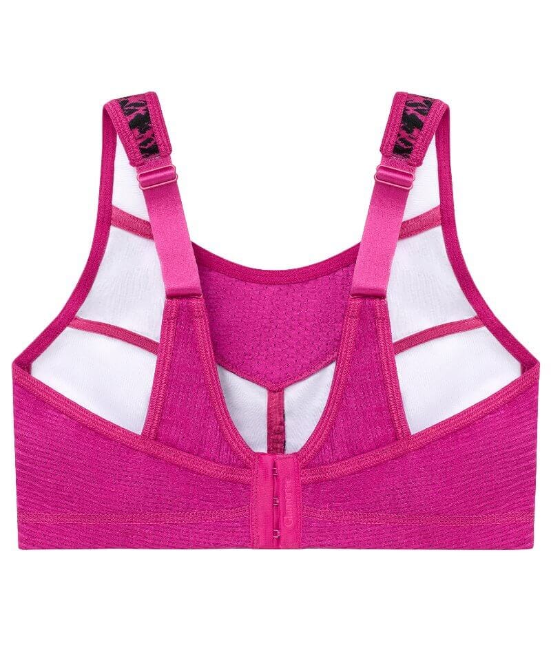 Glamorise No-Bounce Camisole Elite Wire-free Sports Bra - Fuchsia Print Bras 