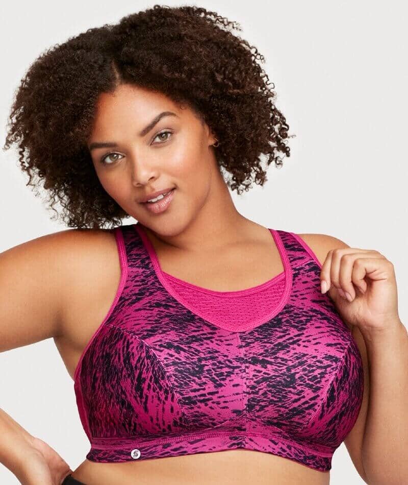 Glamorise High Impact Underwire Sports Bra - Black - Curvy