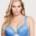 Glamorise WonderWire Front-Closure Bra - Blue