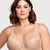 Glamorise WonderWire Front-Closure Bra - Cafe