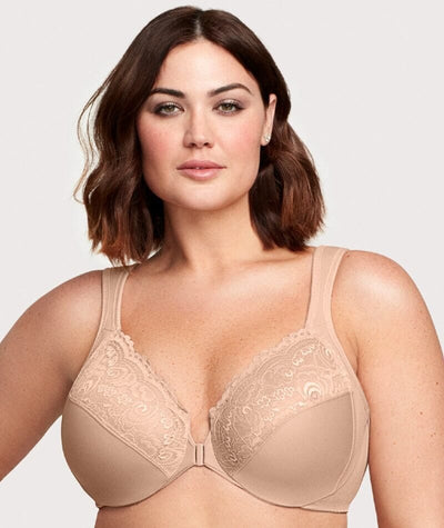 Glamorise WonderWire Front-Closure Bra - Cafe Bras